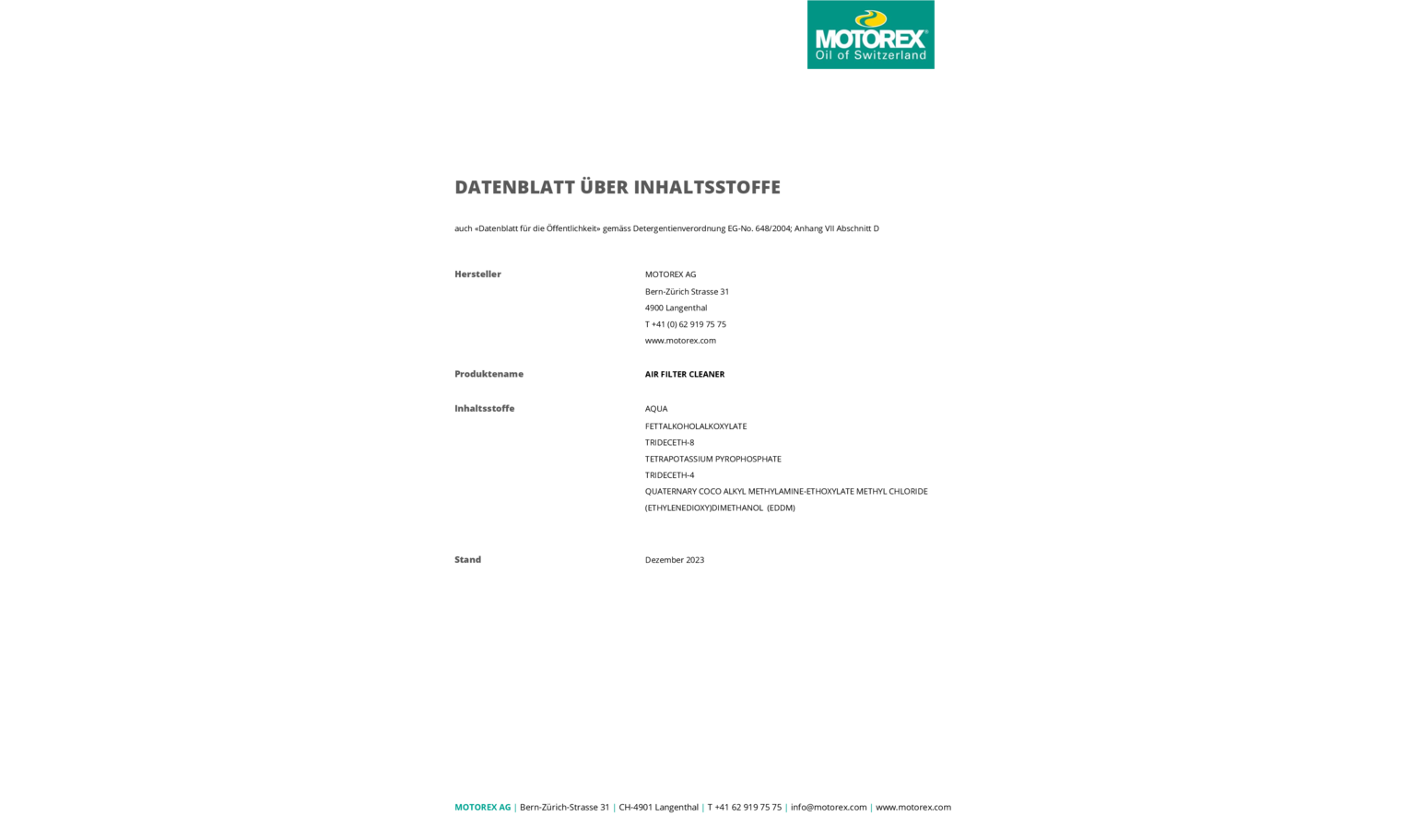 Datenblatt über Inhaltsstoffe_AIR FILTER CLEANER.pdf